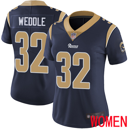 Los Angeles Rams Limited Navy Blue Women Eric Weddle Home Jersey NFL Football 32 Vapor Untouchable